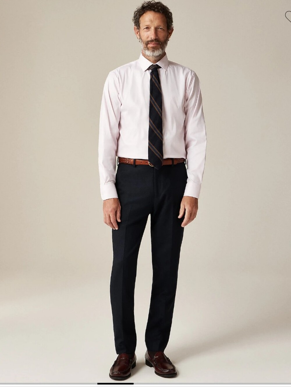 J Crew Ludlow Slim-fit suit pant in English cotton- wool blend Size 33x34 Navy